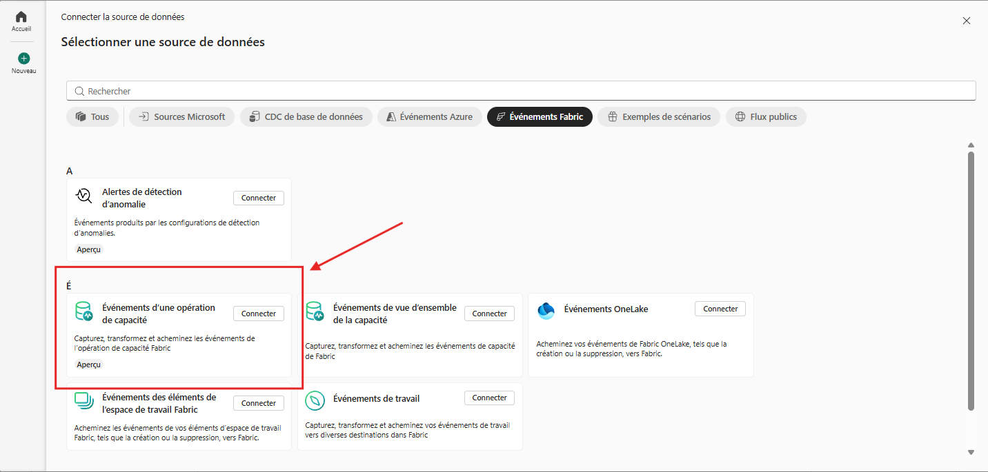 Événements de consommation de capacité dans Microsoft Fabric